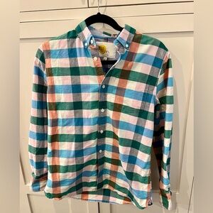 Mini Boden Colorful Plaid Kid’s Button-Down Shirt
